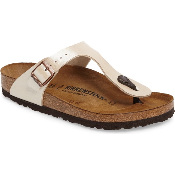Birkenstock Shoes - Birkenstock Gizeh Thong Sandal in Pearl White